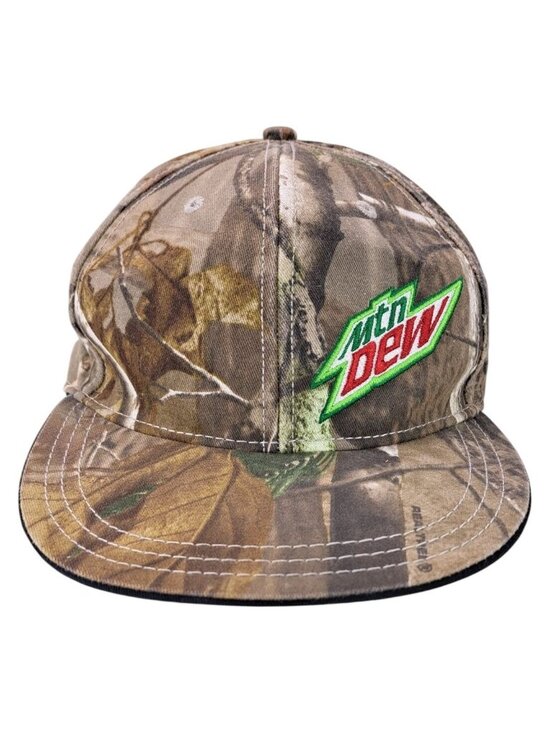 Realtree Other - Mountain Dew Realtree Camo Camouflage Hat Embroidered Logo Baseball Cap Large XL